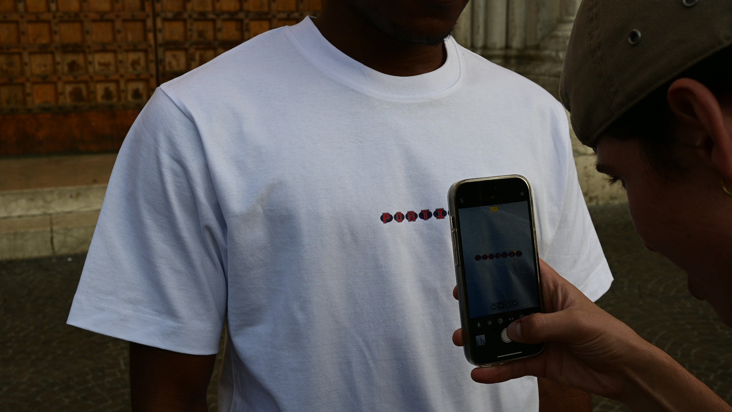 BRC x PORTICI WHITE Box Logo Tee