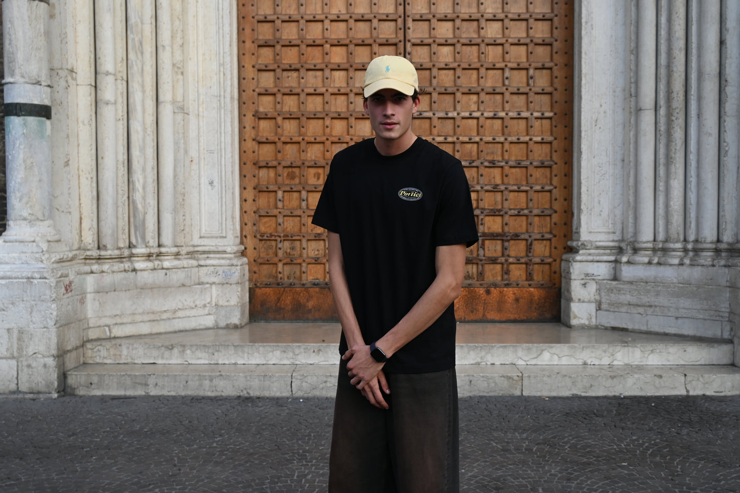 BRC X PORTICI BLACK Logo Tee