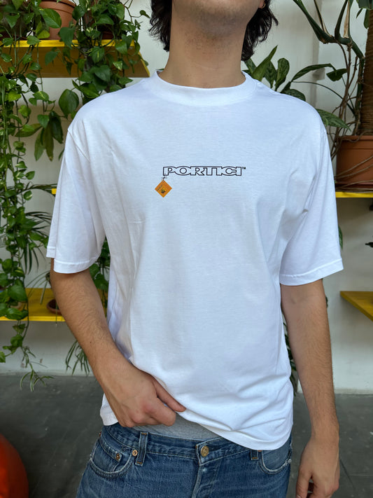 PORTICI X LA MERENDA  WHITE LOGO TEE