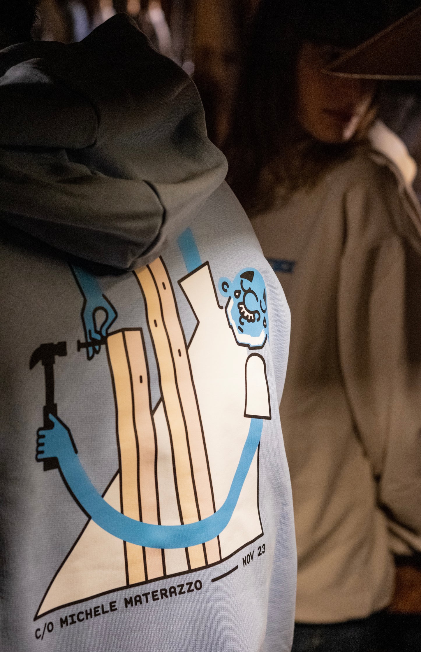 PORTICI X MICHELE MATERAZZO HOODIE CIELO