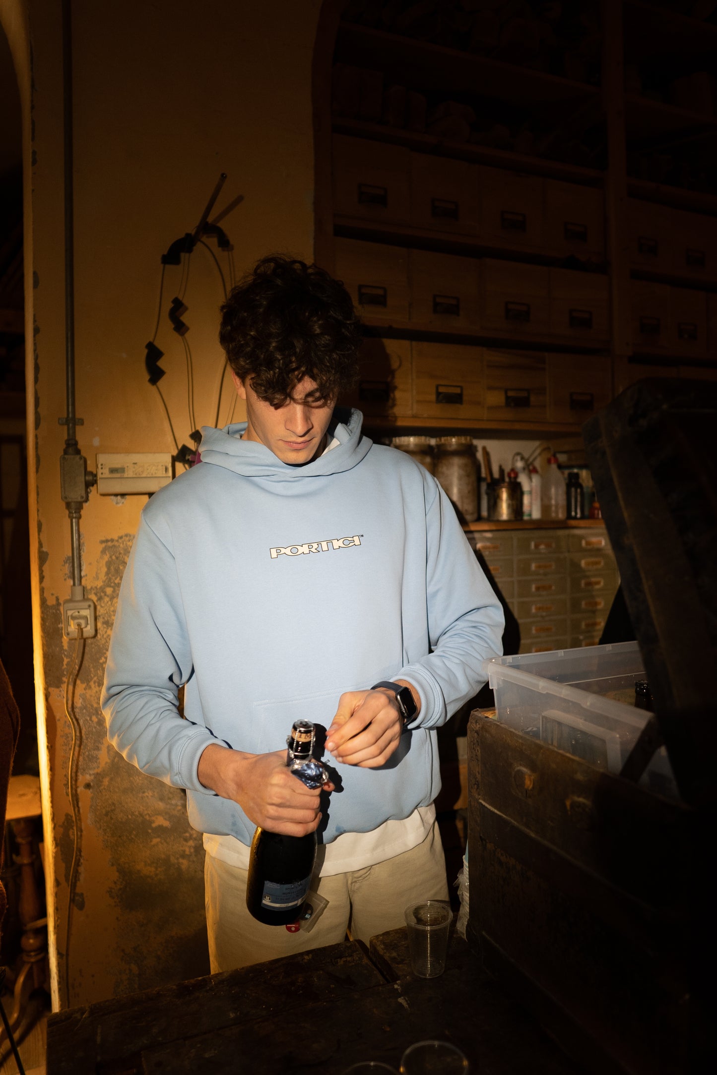PORTICI X MICHELE MATERAZZO HOODIE CIELO