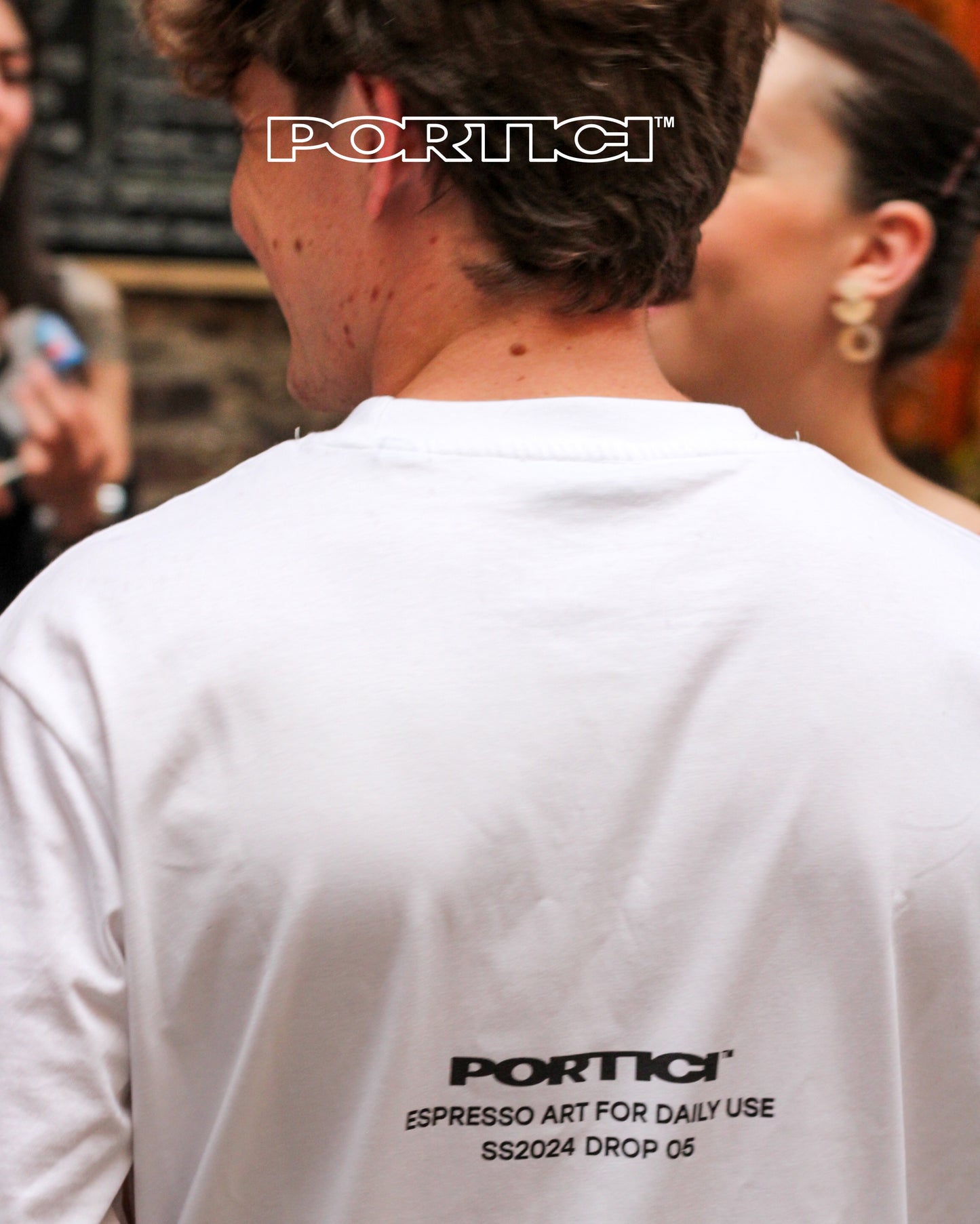 PORTICI BURNOUT WHITE "CHARGER" TEE