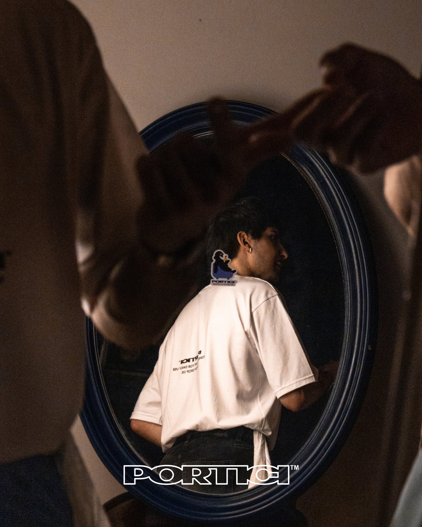 PORTICI BURNOUT WHITE "CHARGER" TEE
